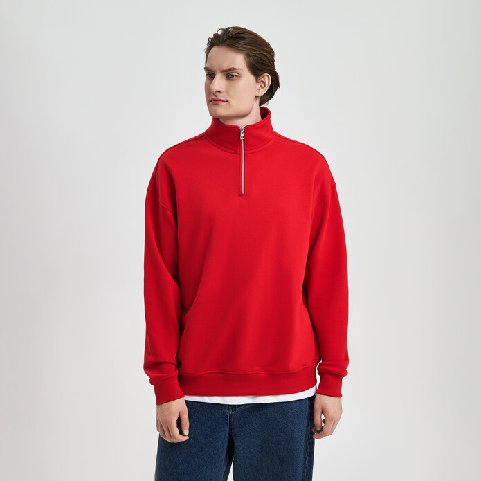 Толстовка на молнии унисекс Флоу (Flow), красная, размер 5XL/6XL