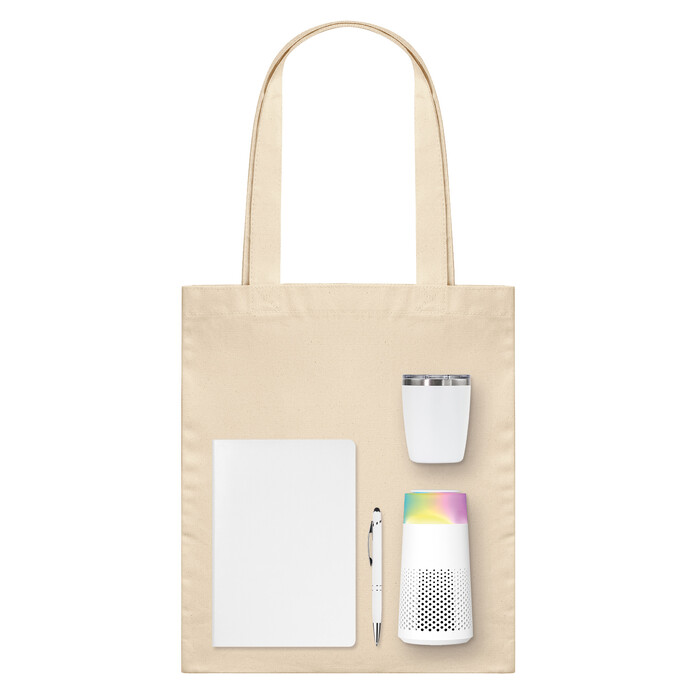 Подарочный набор Велком Пак Гэлакси (Welcome Pack Galaxy), белый  (термокружка, очиститель воздуха, ежедневник, ручка, шоппер)