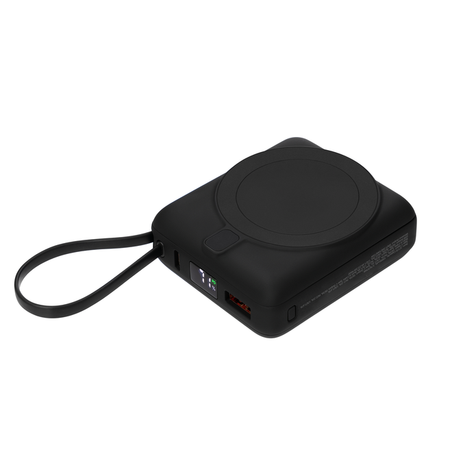 Внешний аккумулятор с подсветкой Риттер PD (Ritter PD) 10000mAh с функцией беспроводной зарядки 15W, черный